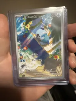 Oshawott Illustration Rare Water Holo SV White Flare 105/086 Pokemon TCG NM - Image 1