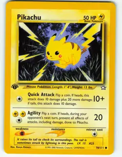 Pikachu - 1st Edition - 70/111 Neo Genesis - Pokemon TCG - 2000 - Image 1