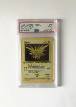 PSA 9 Zapdos Holo 1999 Fossil 15/62 1st edition Rare Pokemon Mint - Image 1