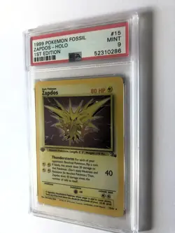 PSA 9 Zapdos Holo 1999 Fossil 15/62 1st edition Rare Pokemon Mint - Image 4