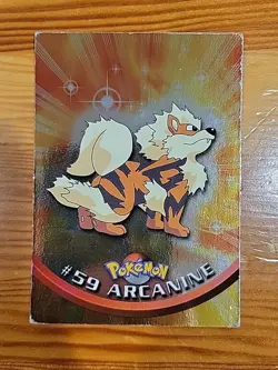 HP! HOLO FOIL Topps Pokemon Arcanine #59 SERIES 1 Blue Label - Image 1