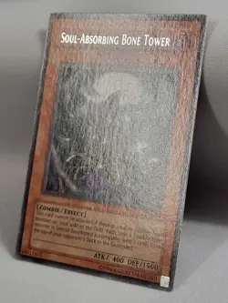 YuGiOh TCG 2 x 1st 1 x Unlimited Soul-Absorbing Bone Tower Rare AST-011 LP - Image 3