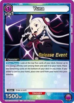 Yuna Release - UEPR/SAO-2-029 NM - Union Arena - Image 1