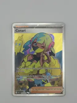 Canari 257/217 ASC CN: Trainer-Supporter Full Art Foil Rare Pokemon TCG Card - Image 1