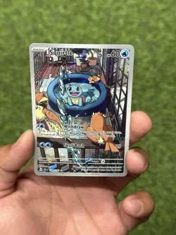 Pokemon Squirtle Illustration Rare Full Art Holo Card Stellar Crown 148 - Image 1