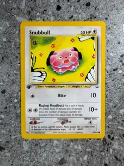Pokemon TCG Cards 1st Edition Snubbull 55/64 Neo Revelation - Image 1