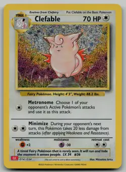 Clefable Classic Collection Trading Card Game Classic 014/034 NM - Image 1