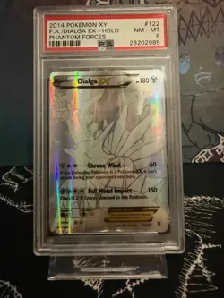 PSA 8 DIALGA EX 122/119 PHANTOM FORCES SECRET RARE SILVER POKEMON CARD ENGLISH - Image 1