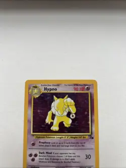 Pokemon TCG Hypno 8/62 1999 Vintage Holo Fossil Card - Image 3