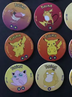 15 X Pokemon Battle Discs Original Kanto Hasbro Battle Coin Stak Tazo Mixed Pika - Image 3