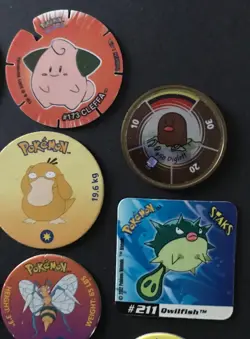 15 X Pokemon Battle Discs Original Kanto Hasbro Battle Coin Stak Tazo Mixed Pika - Image 5