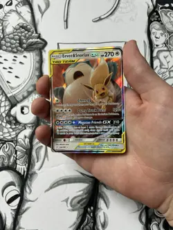 Pokemon Eevee & Snorlax GX 120/181 Sun and Moon Team Up Tag Team Edition - Image 1