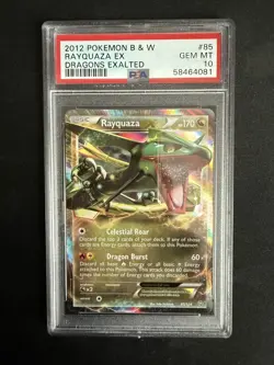 2012 Pokemon Black & White Rayquaza EX Dragons Exalted #85/124 GEM MINT PSA 10 - Image 1