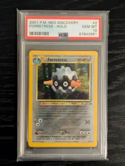 PSA 10 GEM MINT Pokemon Neo Discovery Forretress Holo 2/75 **LOW POP** - Image 1