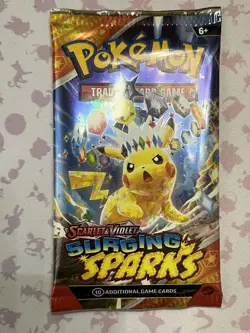 Pokemon TCG Scarlet and Violet Surging Sparks x1 Booster Pack Sealed Random Art - Image 1
