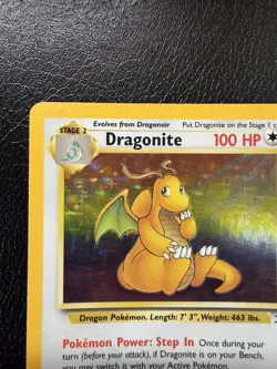 1999 Pokemon Fossil Dragonite Holo Rare 4/62 HP-DMG - Image 5