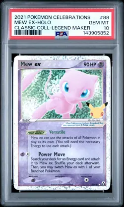 2021 POKEMON CELEBRATIONS CLASSIC COLL #88 MEW EX-HOLO PSA 10 - Image 1