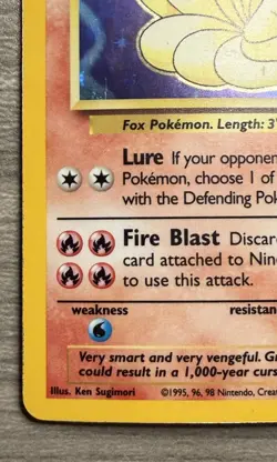 Pokemon TCG Ninetales Holo Rare Unlimited 12/102 Base Set LP - Image 2