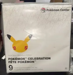 Pokemon Celebration Commemorative Coin Set (9-Piece) 25th Anniversary New - Image 1