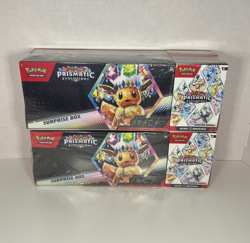 LOT OF (2) Pokemon Prismatic Evolutions Surprise Box & Booster Bundle Sam's Club - Image 1