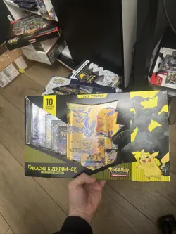 Pokemon TCG Pikachu & Zekrom-GX Tag Team Premium Collection Box - New Sealed - Image 1