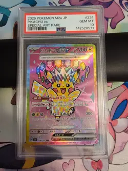 2025 POKEMON JPN M2A-MEGA DREAM EX SPECIAL ART RARE #234 PIKACHU EX PSA 10 - Image 1