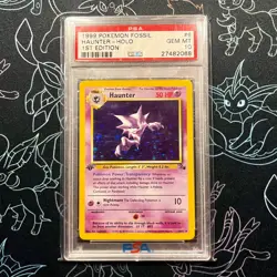 PSA 10 - Pokemon Fossil Haunter 1st Edition HOLO - Image 1