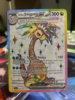 Pokemon Alolan Exeggutor EX Full Art Ultra Rare Holo Sv08 225/191 English TCG - Image 1