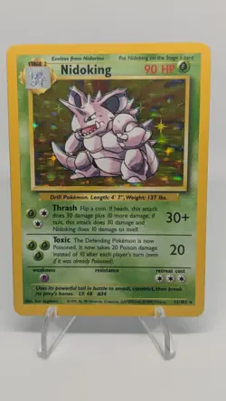 1999 Pokemon Unlimited Nidoking Rare Holo #11/102 Base Set Vintage LP - Image 1