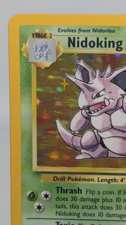 1999 Pokemon Unlimited Nidoking Rare Holo #11/102 Base Set Vintage LP - Image 2