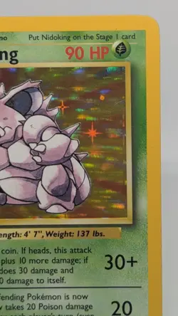 1999 Pokemon Unlimited Nidoking Rare Holo #11/102 Base Set Vintage LP - Image 5