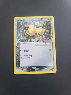 Moderately Played, English - 1 x Pokemon Meowth - 71/110 - Common - Reverse Holo - Image 1