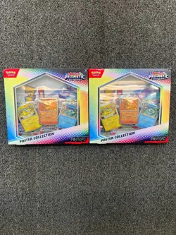 Pokemon Prismatic Evolutions Poster Collection NEW- FACTORY SEALED LOT OF 2 - Image 1