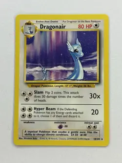 Dragonair 018/102 Pokemon Base Set Regular - Lightly Played Excellent Shape - Image 1