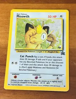Meowth Promo - Black Star Stamped - Holo Rare Pokemon Card TCG - Image 2