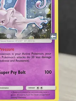 Pokemon Card TCG Mewtwo Holo Black Star Promo SM77 - Sun and Moon 2017 SWIRL NM - Image 5
