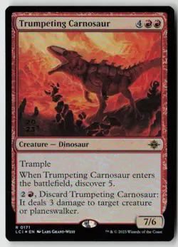 Trumpeting Carnosaur Prerelease Cards (171) Foil - MTG - Image 1