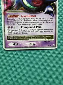 Gengar LV.X Platinum Arceus Holo Ultra Rare Card 97/99 HP - Image 4