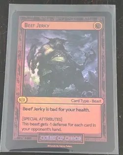 Divorced Dads Court of Chaos Beef Jerky Holo Trading Card NM/M TCG CCG - Image 1