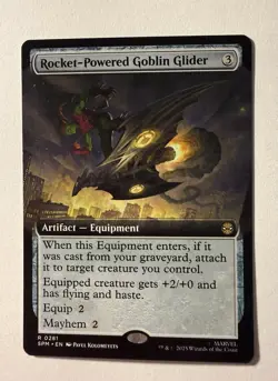 x1 Rocket-Powered Goblin Glider - Extended Art R MTG Marvel's Spider-Man M/NM, E - Image 1