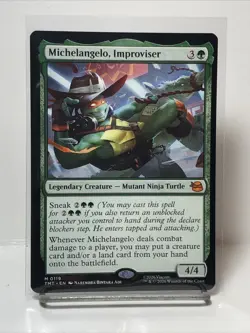 Michelangelo, Improviser (Non-foil) Teenage Mutant Ninja Turtles 0019 Rare MTG - Image 1