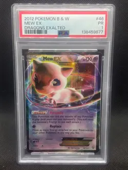 2012 POKEMON BLACK & WHITE DRAGONS EXALTED 46/126 MEW EX PSA 1 PR - Image 1