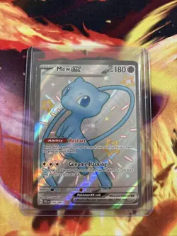 Pokemon TCG Mew EX 216/091 Scarlet & Violet Paldean Fates NM Condition - Image 1