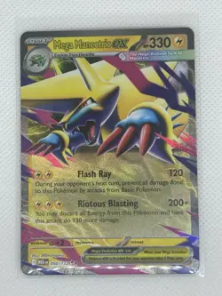 Pokemon TCG Holo Ultra Rare Mega Manectric 050/132 Mega Evolutions NM Mint - Image 1