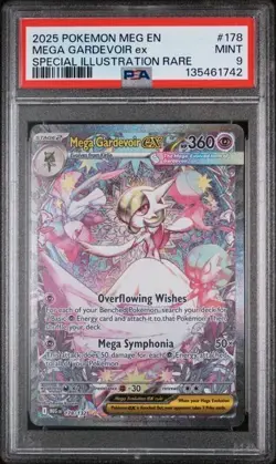 Pokemon Mega Gardevoir EX Special Illustration Rare 178/132 PSA MINT 9 - Image 1