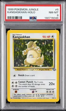 1999 POKEMON JUNGLE #5 KANGASKHAN-HOLO PSA 8 - Image 1