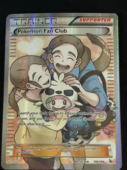 Pokemon Fan Club (106 Full Art) 106/106 Flashfire Holo MP+ - Image 3