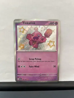 Pokemon Tinkatink 165/091 SV: Paldean Fates Holo Shiny - Image 1