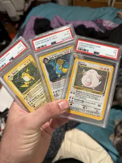 Pokemon Graded Holo Raichu, Dark Dragonite, Chansey Lot Rocket Base II 2000 WOTC - Image 1