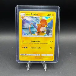 Alolan Raichu Pokemon Sun Moon Trainer Kit 30/30 Holo Rare SM NM - Image 1